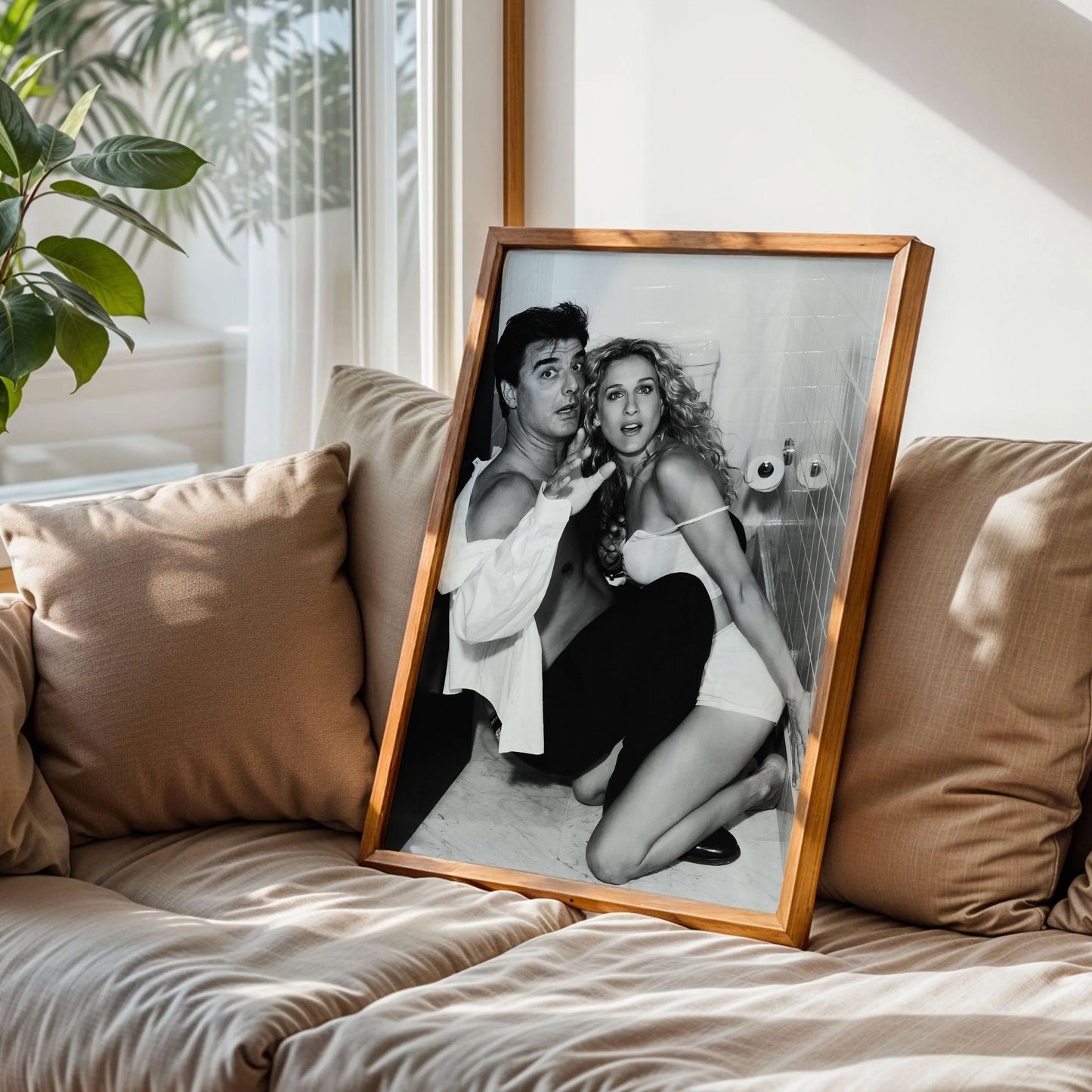 Carrie and Mr Big Bathroom Wall Art