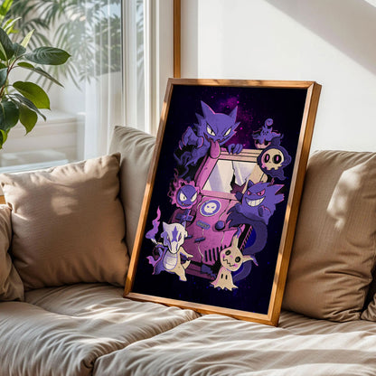 Gengar, Mimikyu, Haunter, Gastly Poster