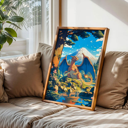 Charizard at Mt. Fuji Print