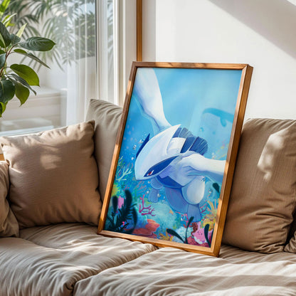 Pokémon Lugia Swimming Underwater Art