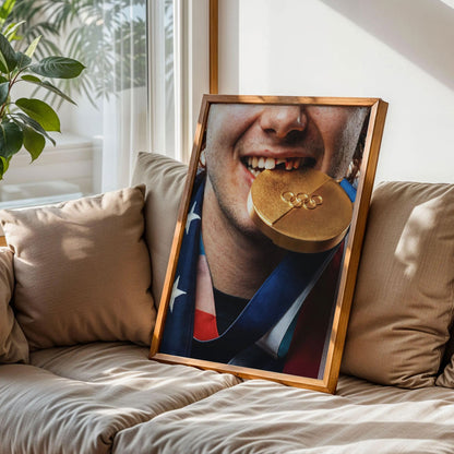 Jack Hughes Gold Medal Goal Print