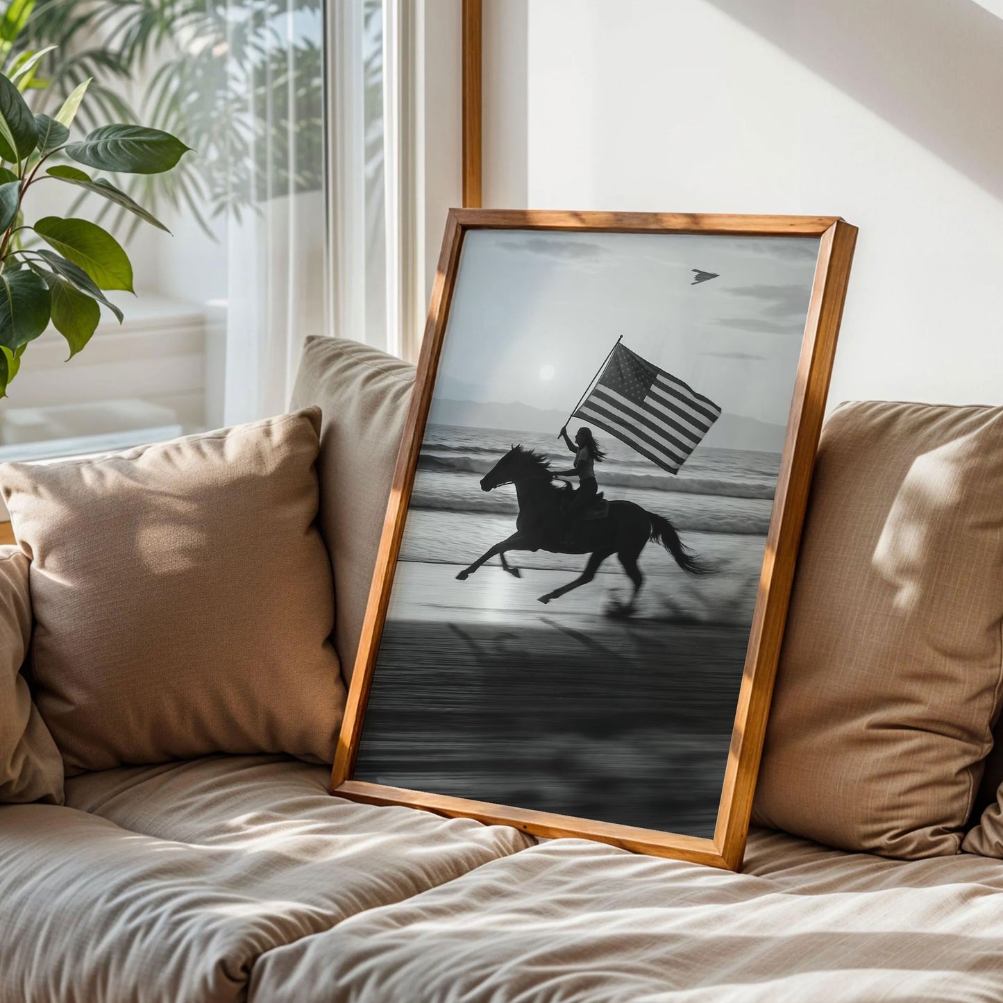 Black and White Western Cowboy Poster
