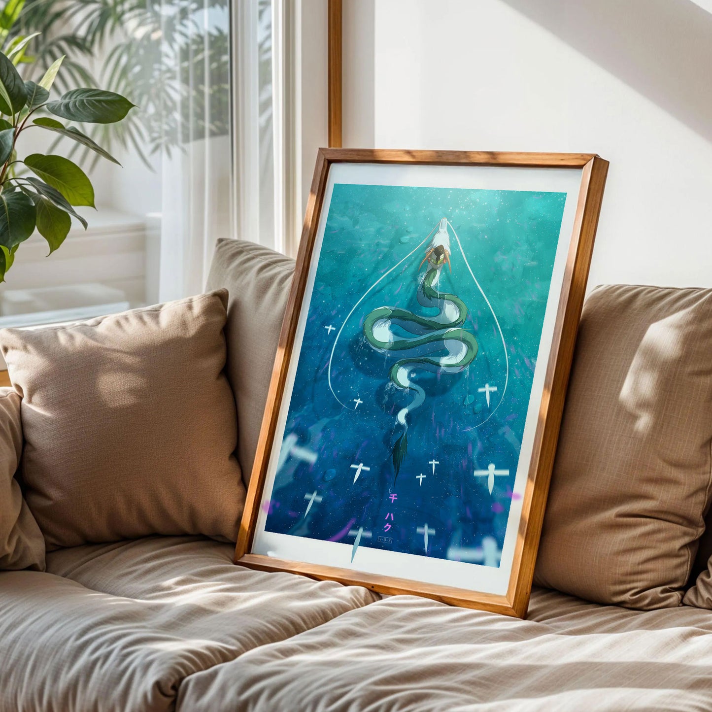 Chihiro, Haku Dragon Spirited Away Art Print