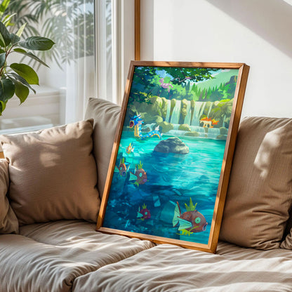 Tranquil Lake Pokemon Poster