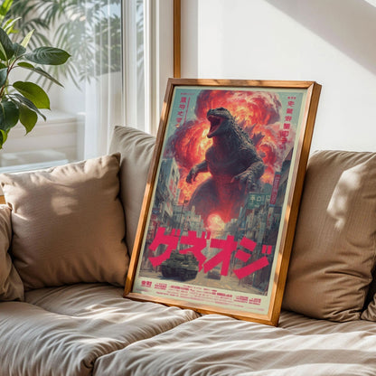 Godzilla Japanese Monster Art Print