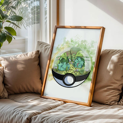 Bulbasaur Greenhouse Lazy Day Poster