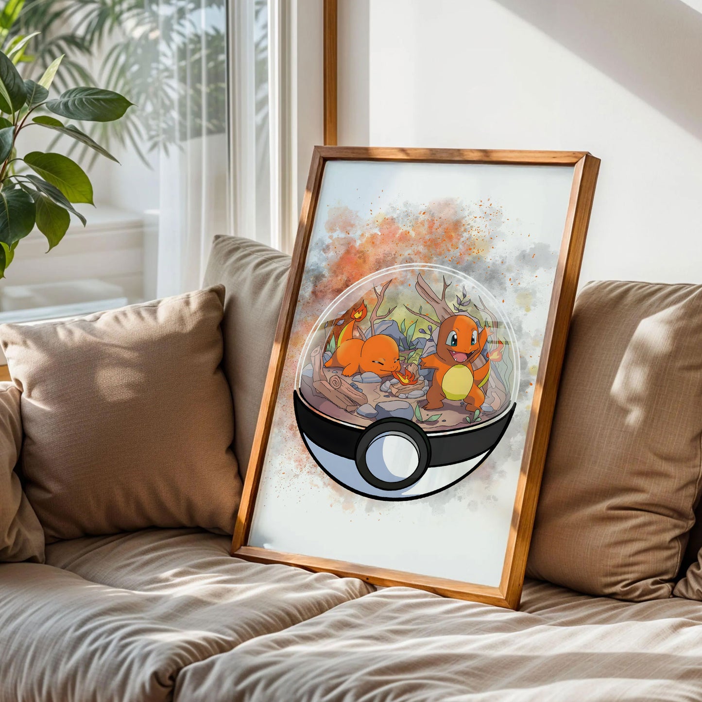 Charmander PokeBall Terrarium Poster