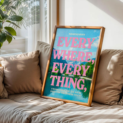 Everywhere, Everything Noah Kahan Poster