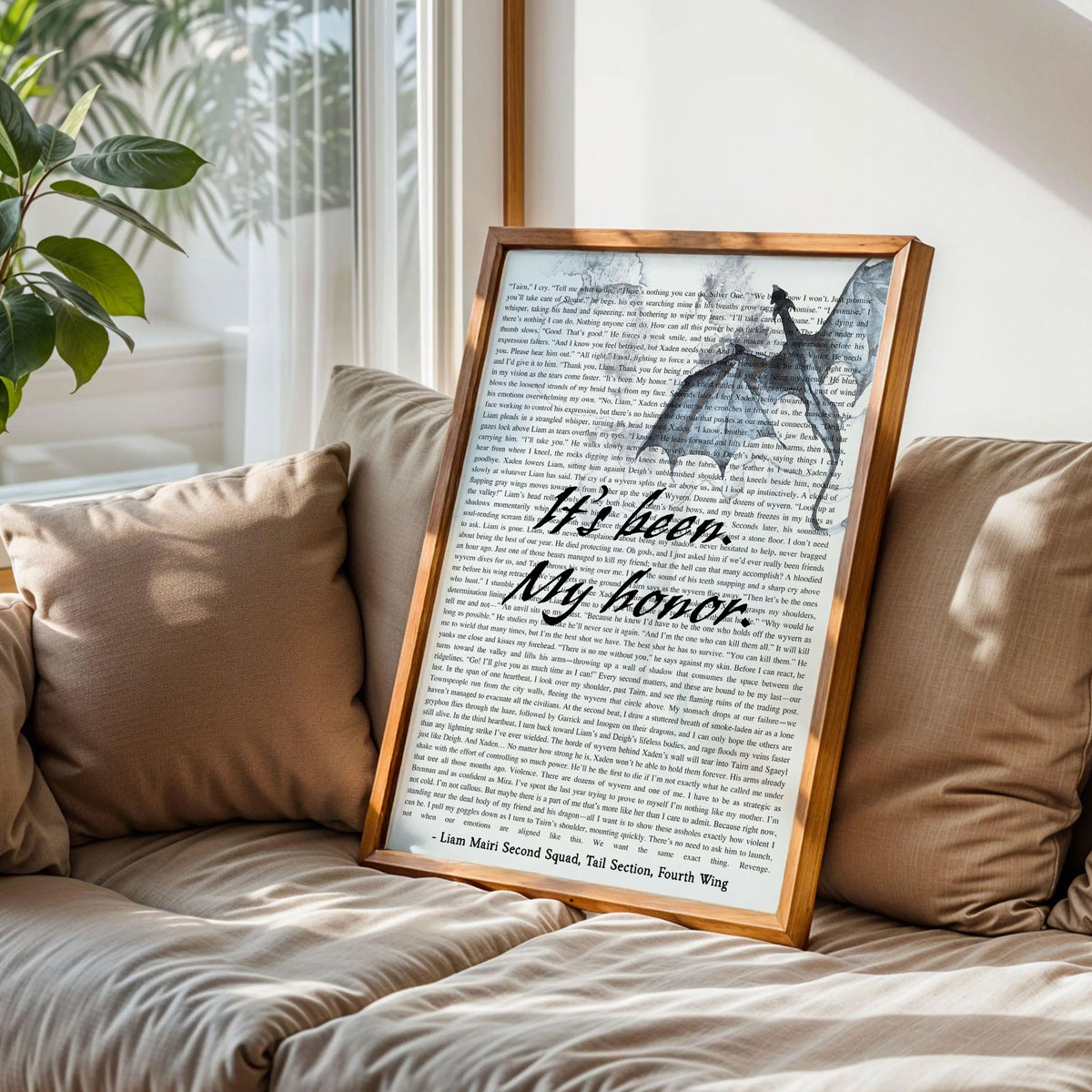 Fourth Wing Quote Wall Art