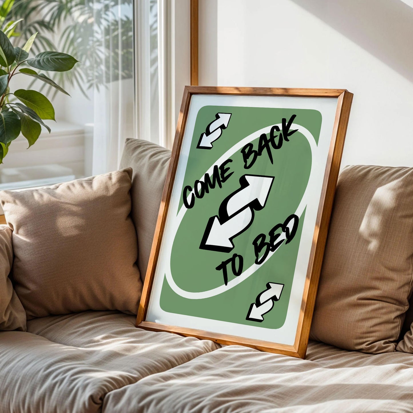 Come Back to Bed Card Poster