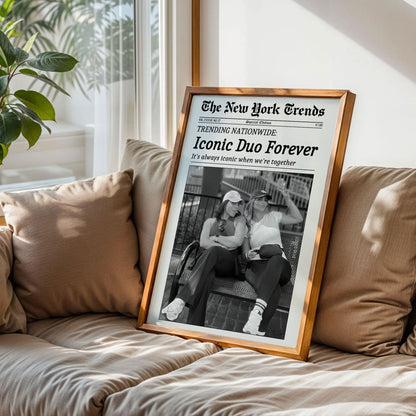 Iconic Duo Forever New York News Poster