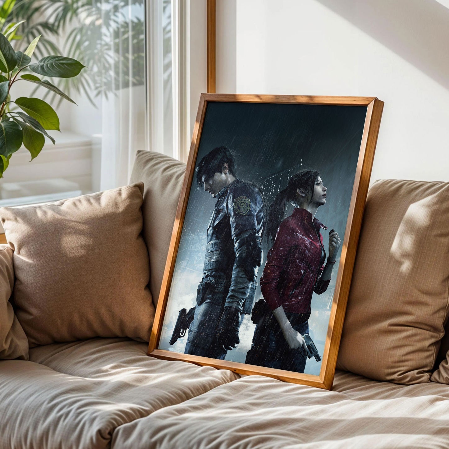Leon Kennedy & Claire Redfield Residence Evil 2 Poster