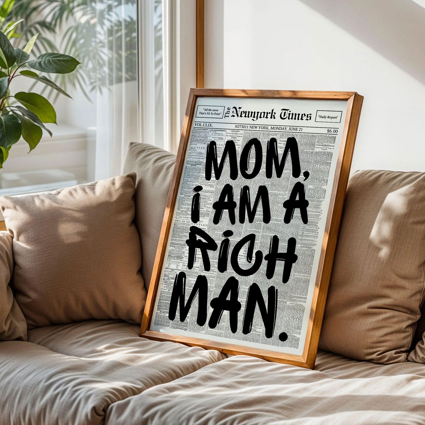 Mom I Am A Rich Man Poster