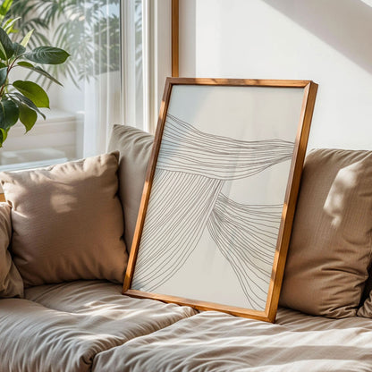 Beige Lines I Poster