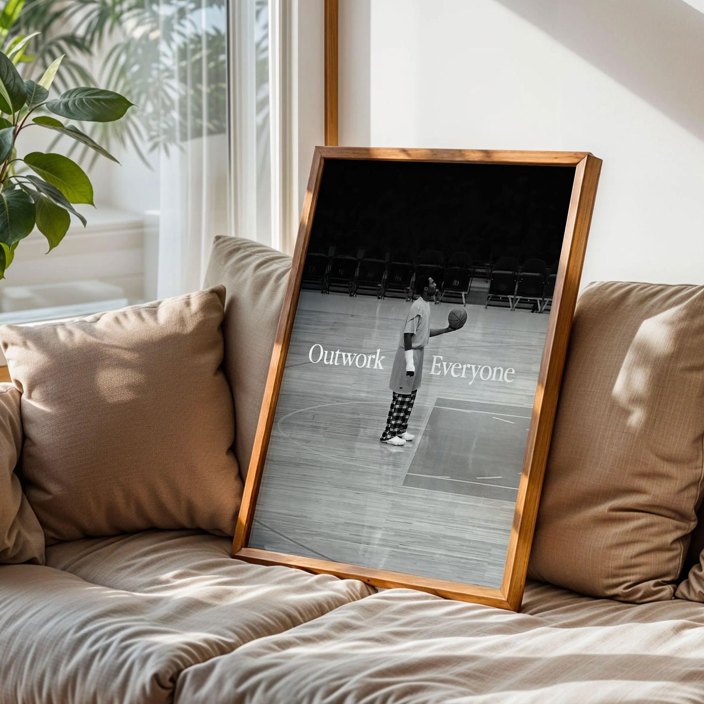 Outwork Everyone Poster, Basketball Art Print