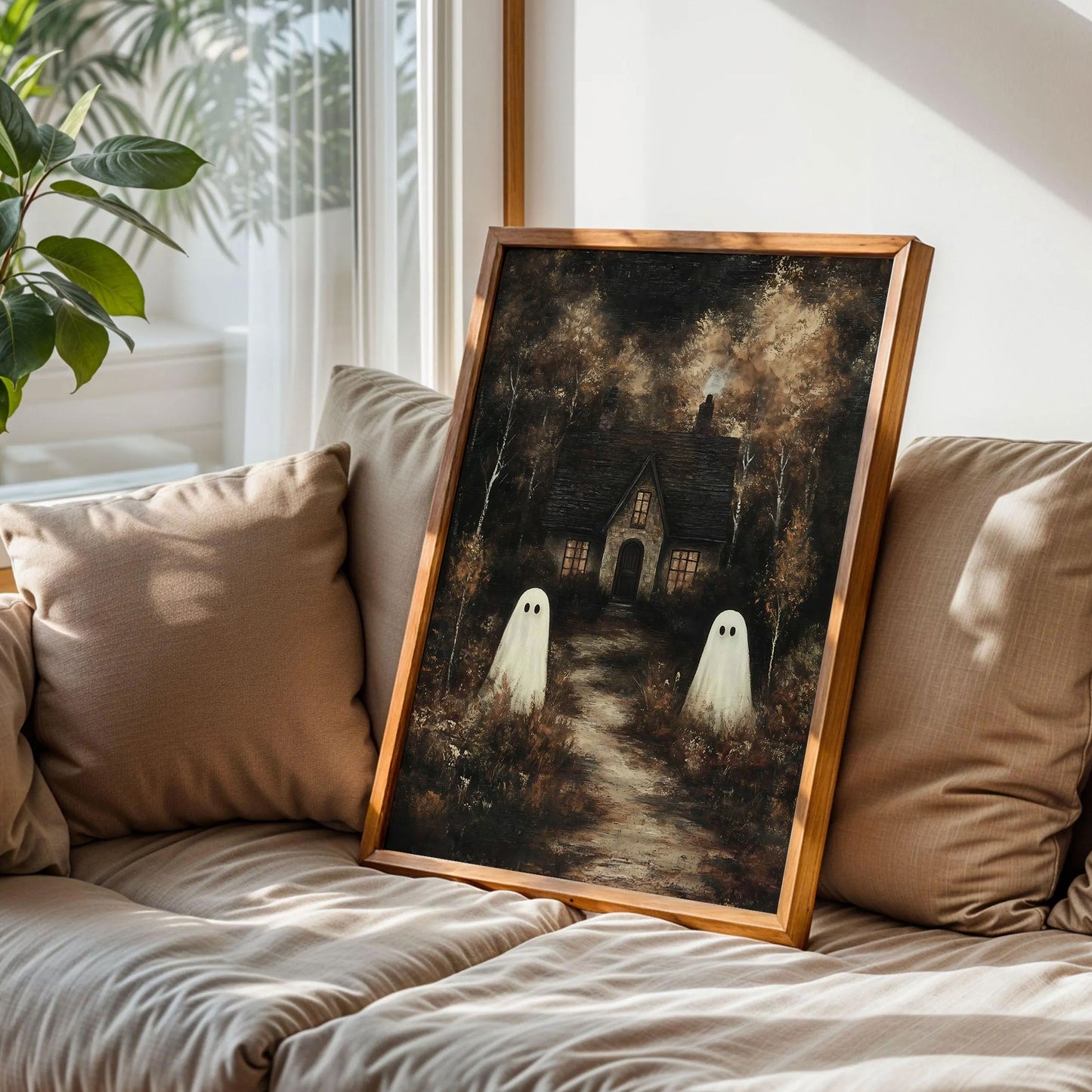 Ghosts in Dark Forest Gothic Print