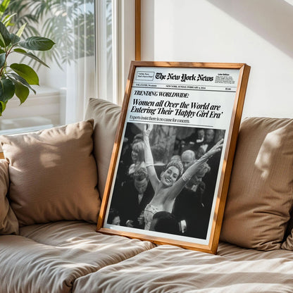 Happy Gỉrl Era Newspaper Poster