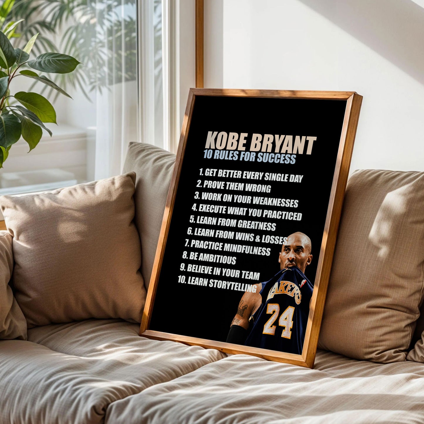 Kobe Bryant 10 Rules for Success Poster