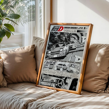 Initial D Anime Manga Poster