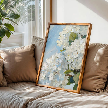 Blue Hydrangeas Floral Print