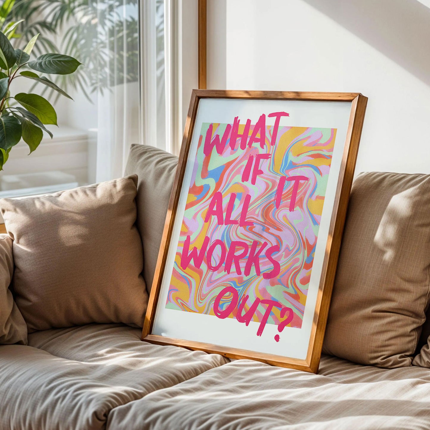 Retro What If It All Works Out Newspaper Poster