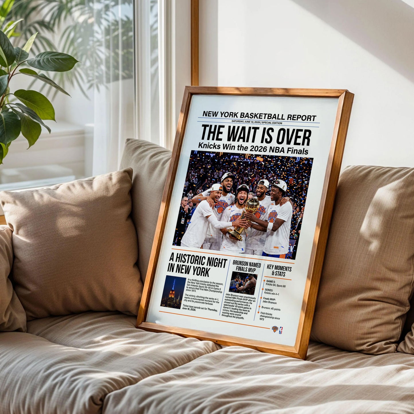 Knicks Championship Banners Poster