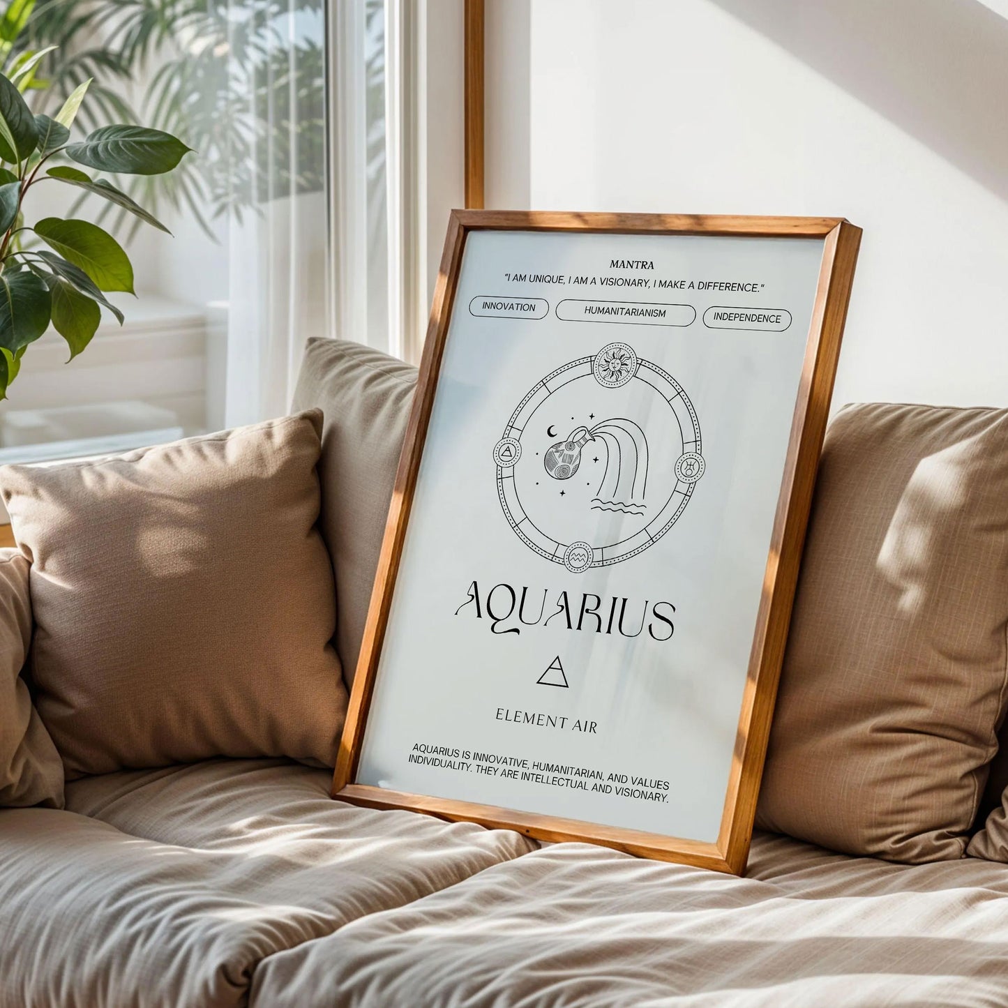 Aquarius Zodiac Vintage Poster