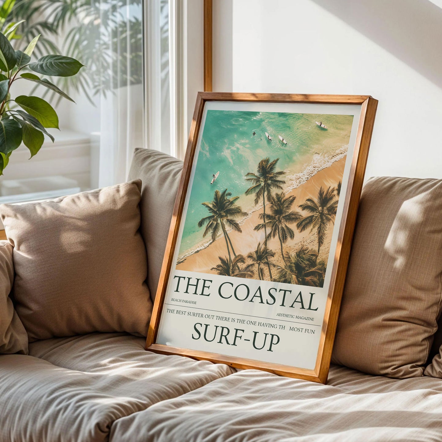 Vintage Surf-Up Newspaper Print