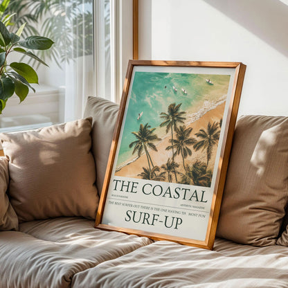 Vintage Surf-Up Newspaper Print