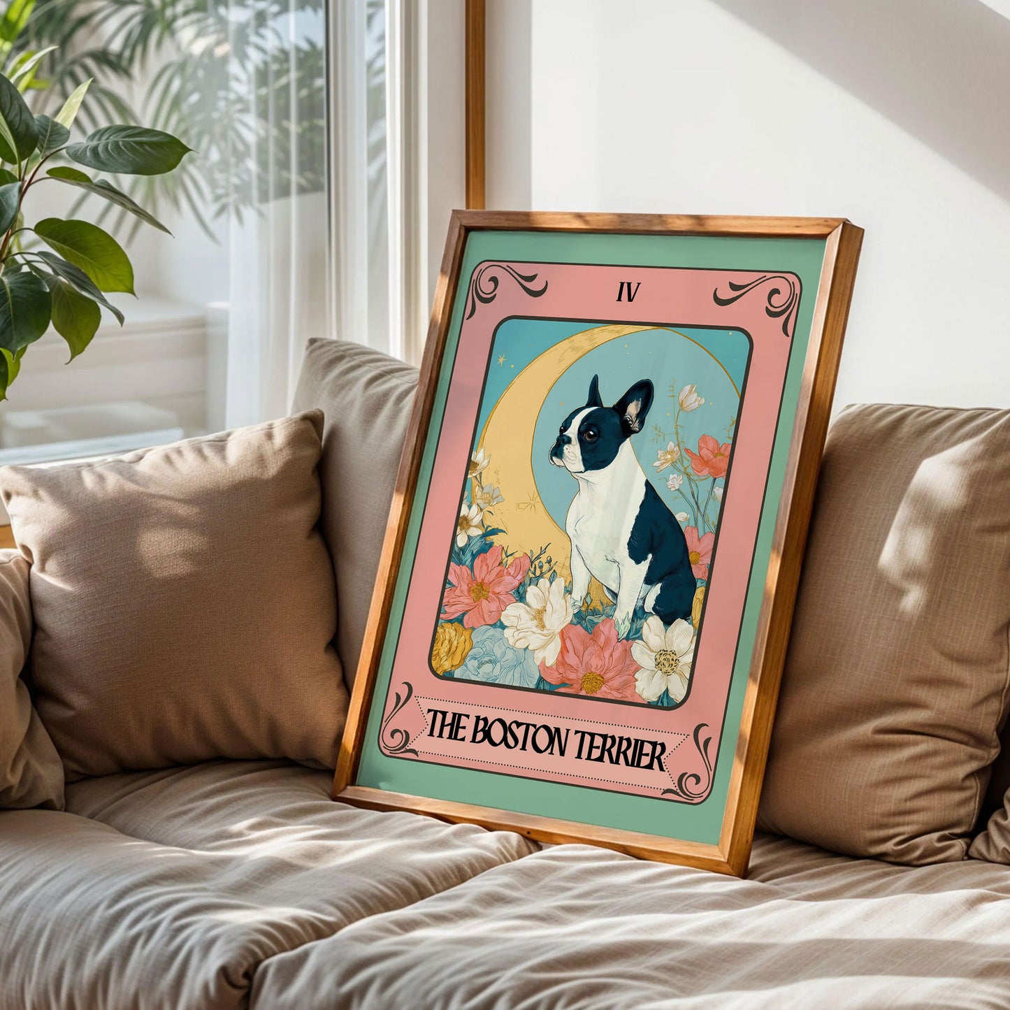 The Boston Terrier Dog Card Poster