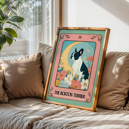 The Boston Terrier Dog Card Poster