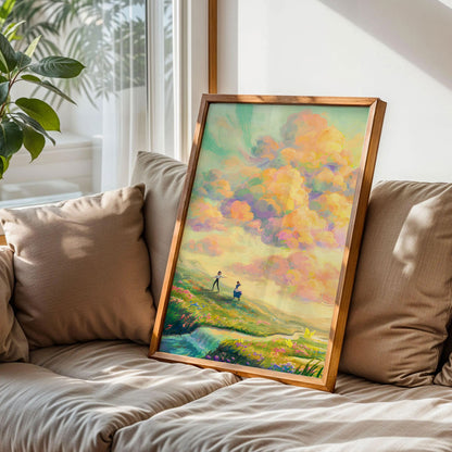 Howl & Sophie - Sunset Scenery Poster