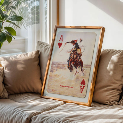 Cowboy Ace of Hearts Print