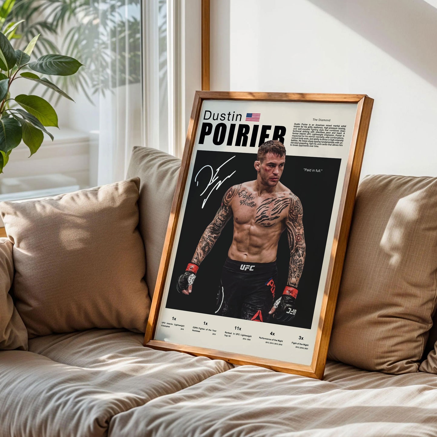 UFC fighter Dustin Poirier Poster