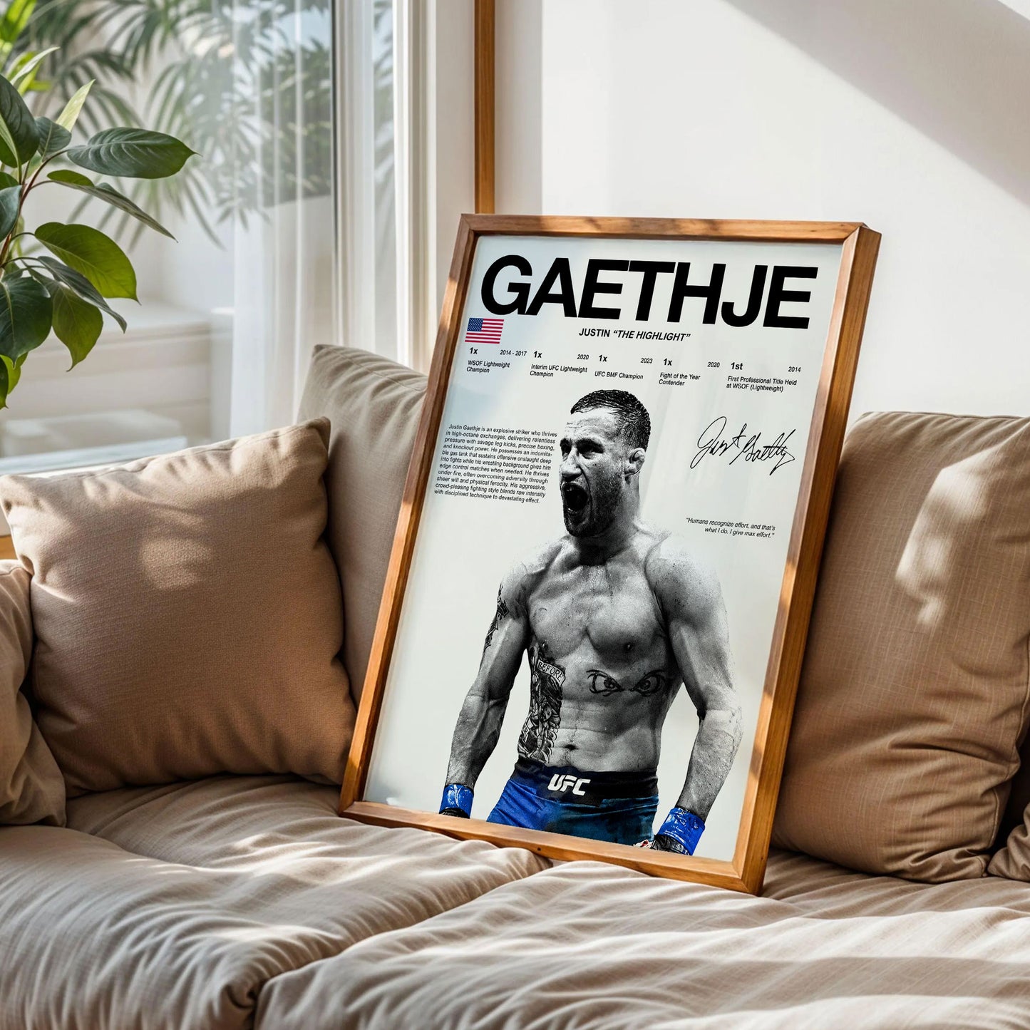 Justin Gaethje UFC Poster