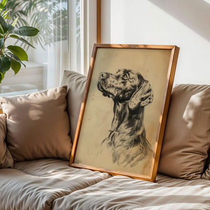 Hunting Dog Sketch Print