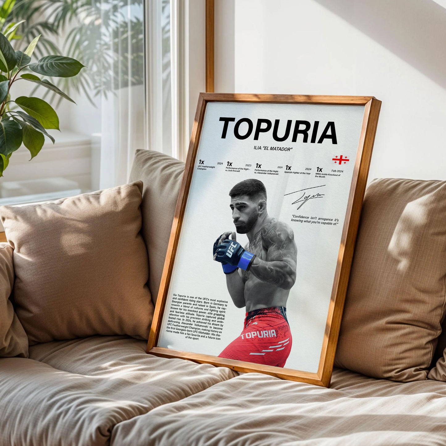 Ilia Topuria UFC Champion Poster