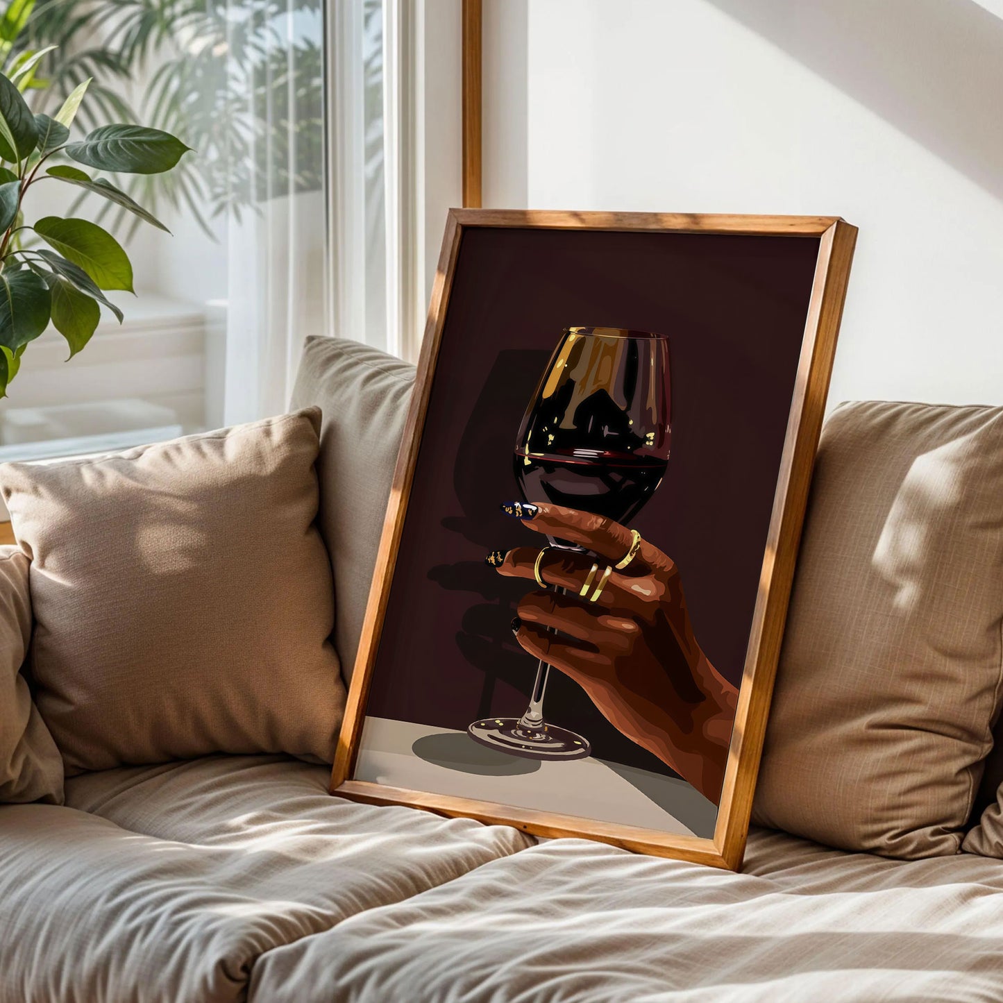Black Women Wine Art Print