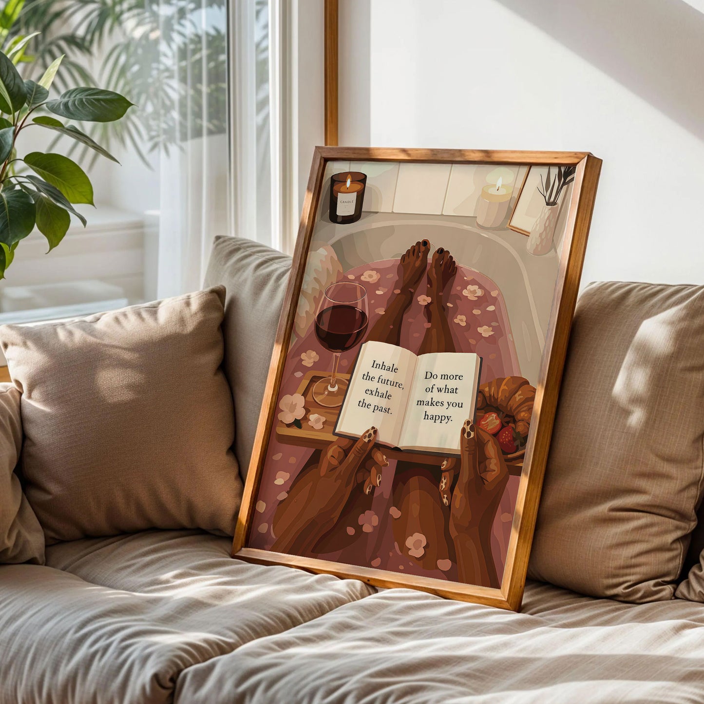 Black Woman Reading Book Poster