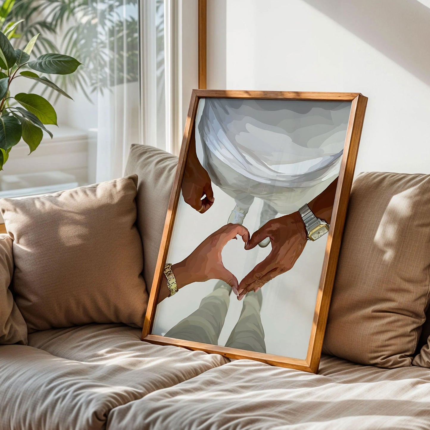Black Love Art Print Gift For Coupple