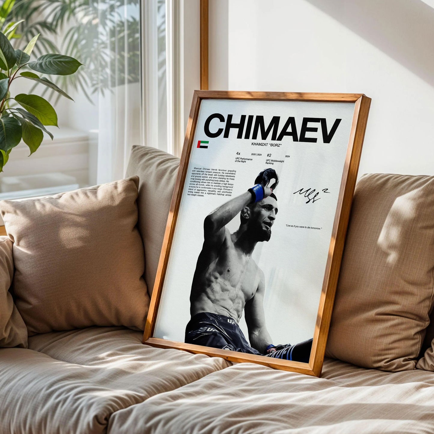 Khamzat Chimaev Poster