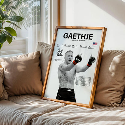 Justin Gaethje Art Print