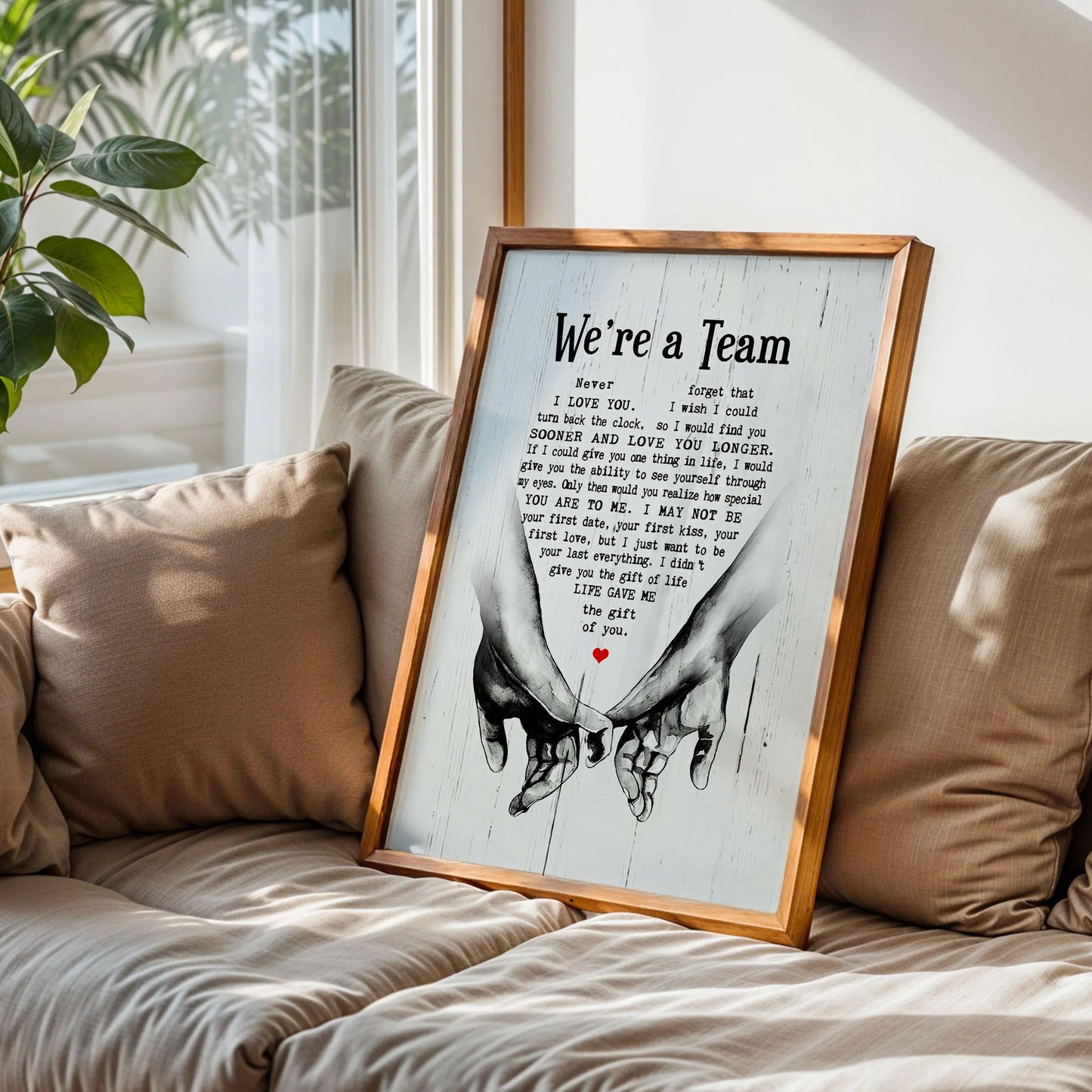 We're A Team- Wedding Vows Quotes Wall Art