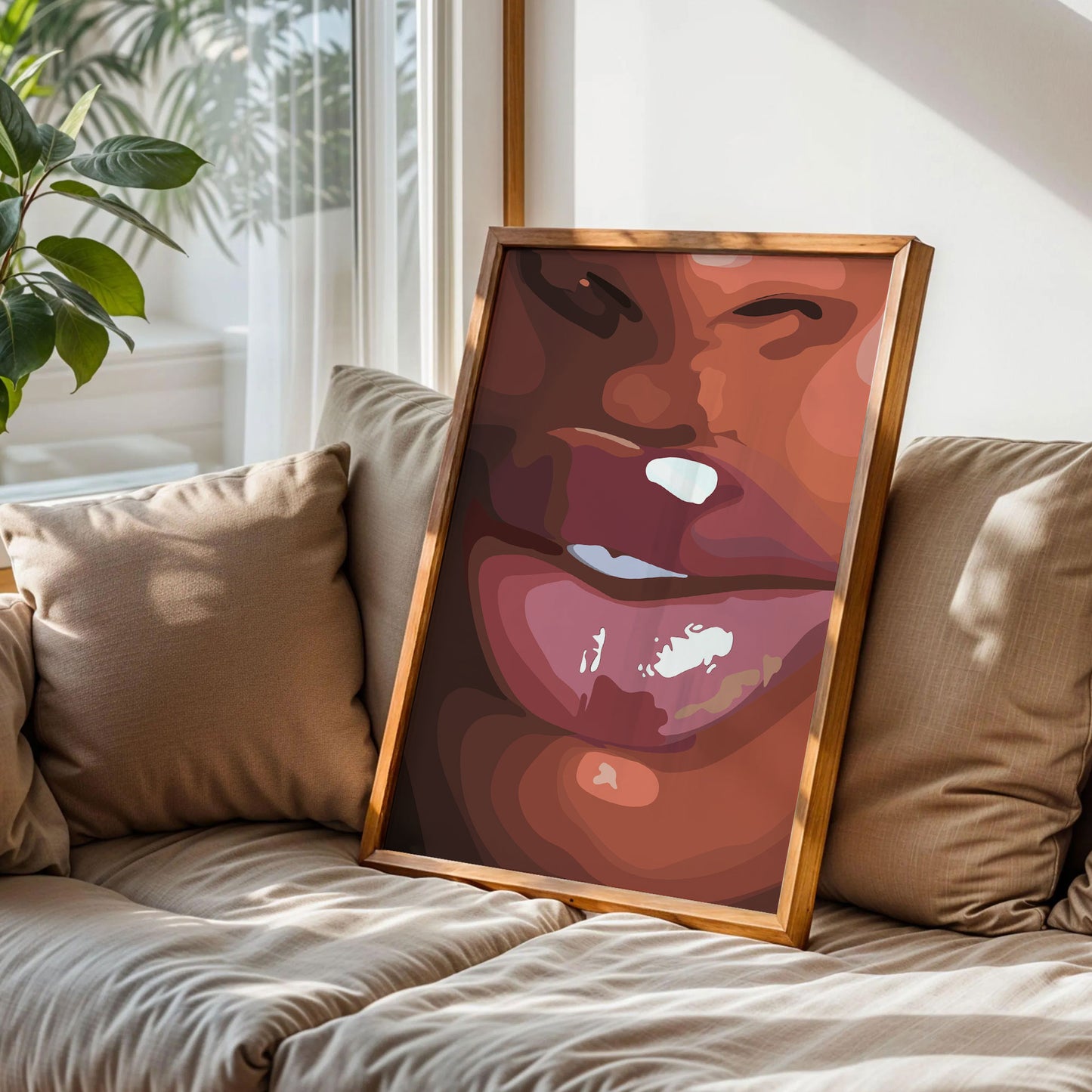 Black Woman Lips Art