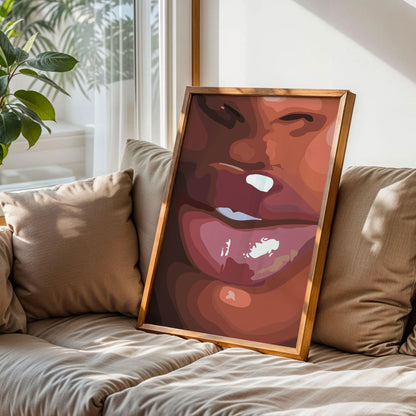 Black Woman Lips Art