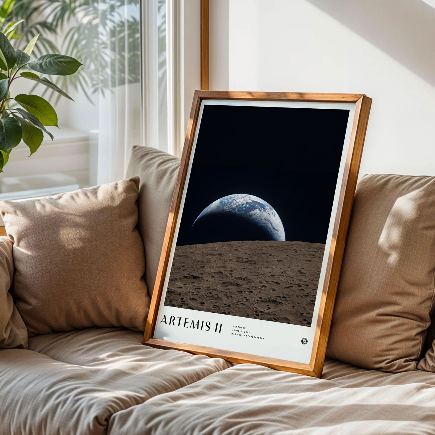 Artemis II Earthset Print Art