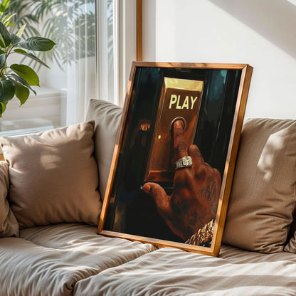 Play Button Wall Art