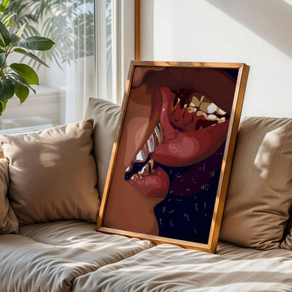 Black Couple Art Poster