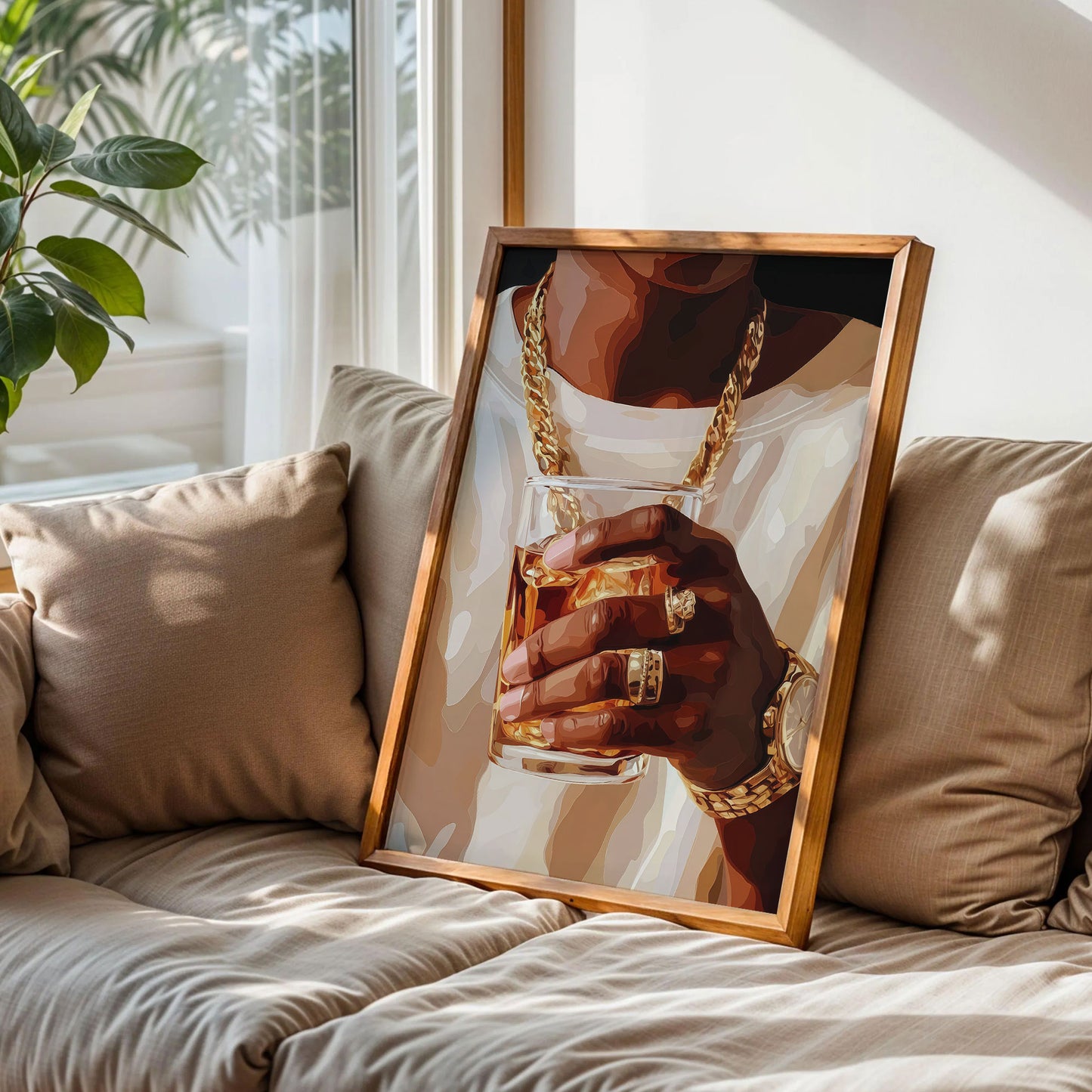 Black Man With Whiskey Poster