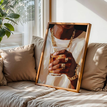 Black Man With Whiskey Poster